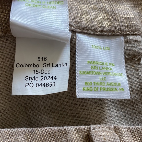 Lilly Pulitzer Gold Linen Pants - Picture 9 of 10